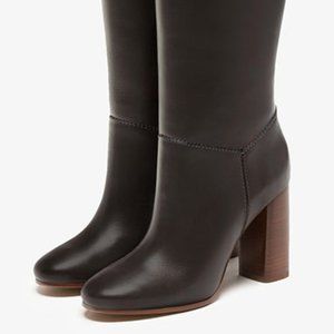 Massimo Dutti Knee Length Cowhide Boots Size 39